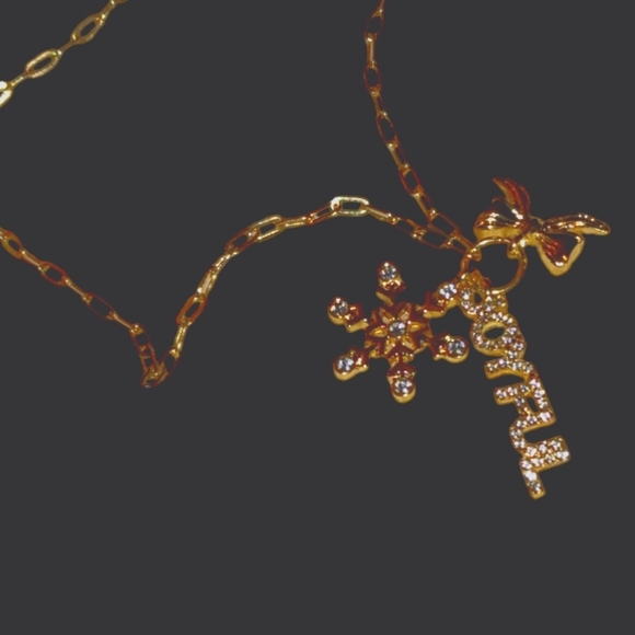 ❄️✨️NWT SUGARFIX BY BAUBLEBAR GOLD SNOWFLAKE NECKLACE/EARRINGS SET✨️❄️ - Picture 3 of 9